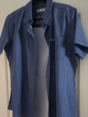 Dixxon The Benny Blue Striped Short-Sleeve Shirt